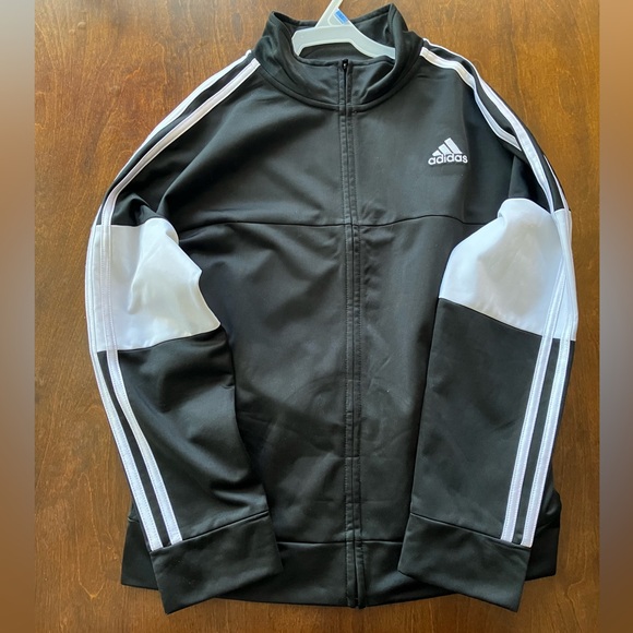 Boys Adidas Full Zip Track Jacket M (10/12) - Picture 2 of 4